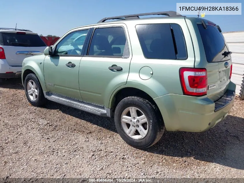 1FMCU49H28KA18366 2008 Ford Escape Hybrid