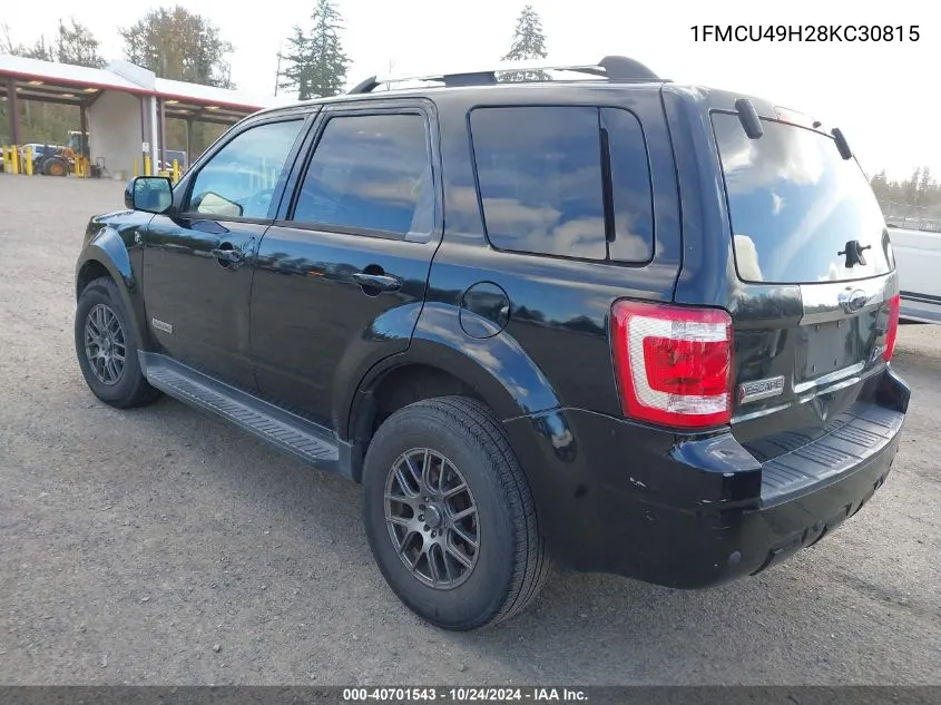 2008 Ford Escape Hybrid VIN: 1FMCU49H28KC30815 Lot: 40701543