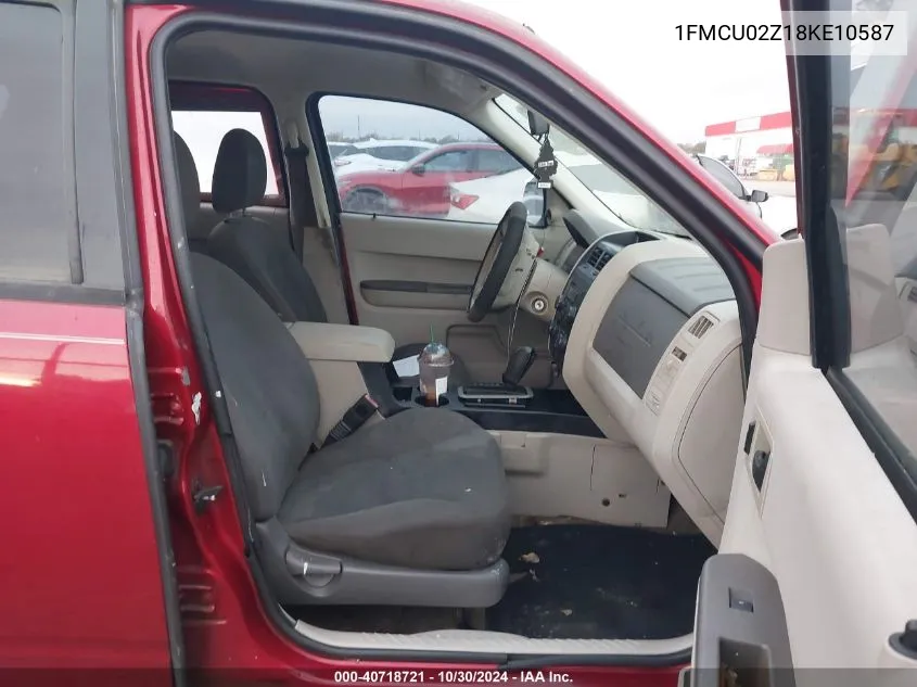 2008 Ford Escape Xls/Xls Manual VIN: 1FMCU02Z18KE10587 Lot: 40718721