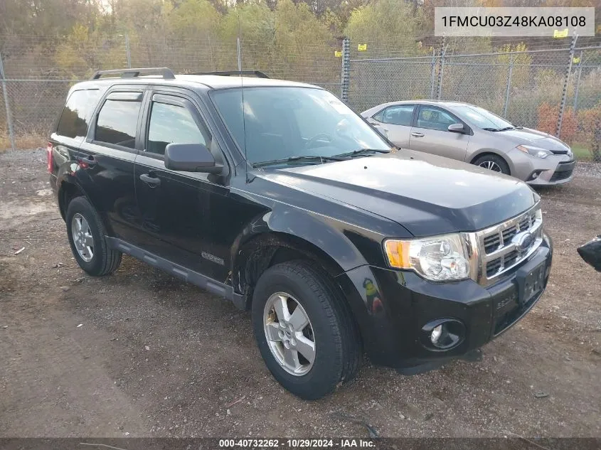 2008 Ford Escape Xlt VIN: 1FMCU03Z48KA08108 Lot: 40732262