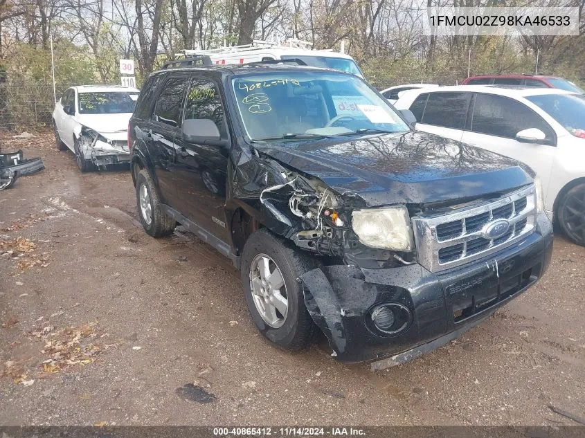 2008 Ford Escape Xls/Xls Manual VIN: 1FMCU02Z98KA46533 Lot: 40865412