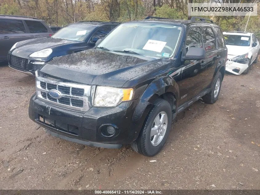 2008 Ford Escape Xls/Xls Manual VIN: 1FMCU02Z98KA46533 Lot: 40865412