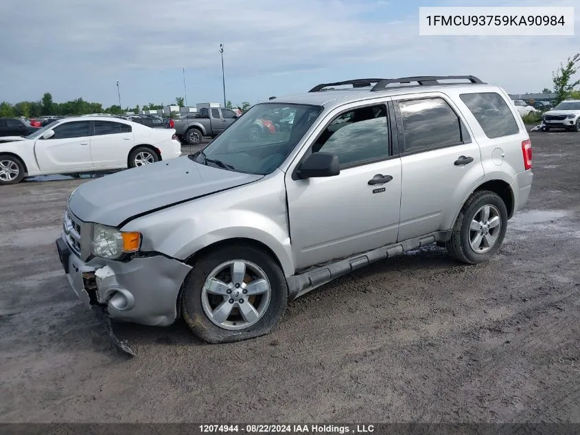 2009 Ford Escape Xlt VIN: 1FMCU93759KA90984 Lot: 12074944