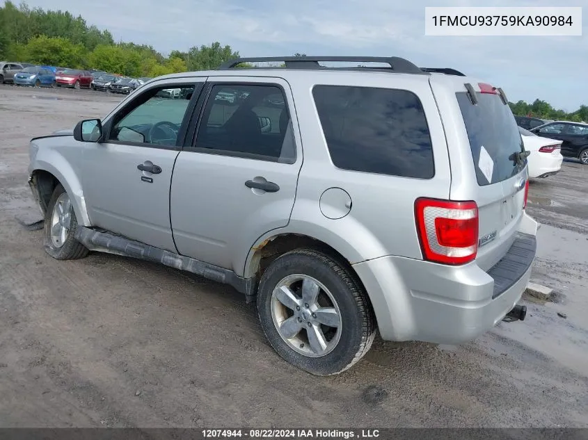 2009 Ford Escape Xlt VIN: 1FMCU93759KA90984 Lot: 12074944