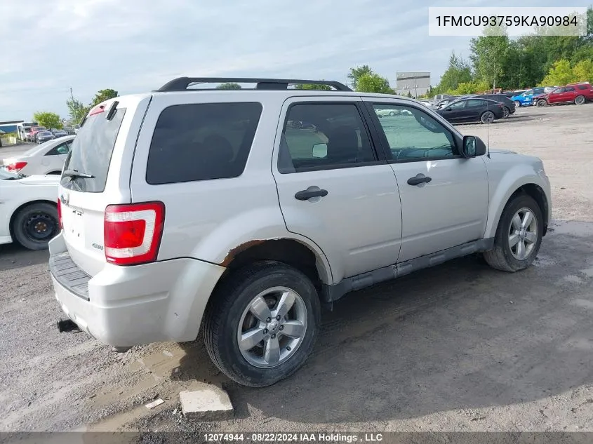 2009 Ford Escape Xlt VIN: 1FMCU93759KA90984 Lot: 12074944