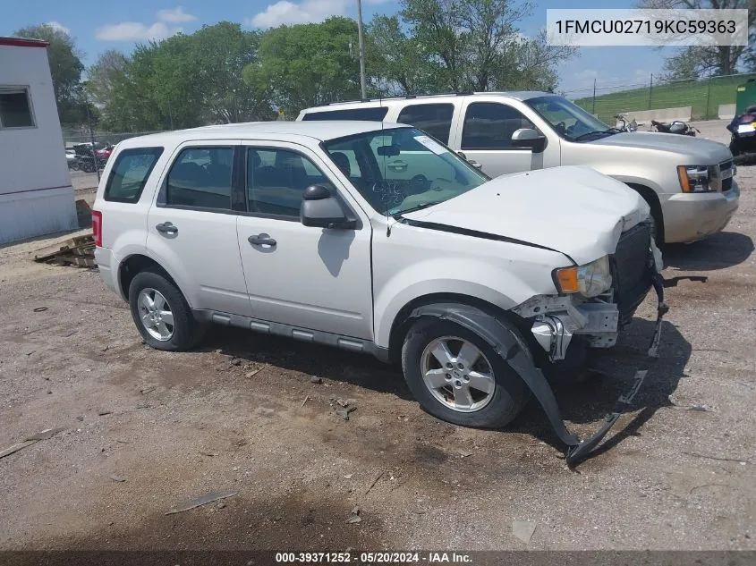 2009 Ford Escape Xls/Xls Manual VIN: 1FMCU02719KC59363 Lot: 39371252