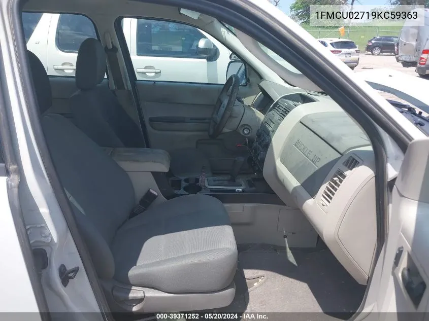 1FMCU02719KC59363 2009 Ford Escape Xls/Xls Manual