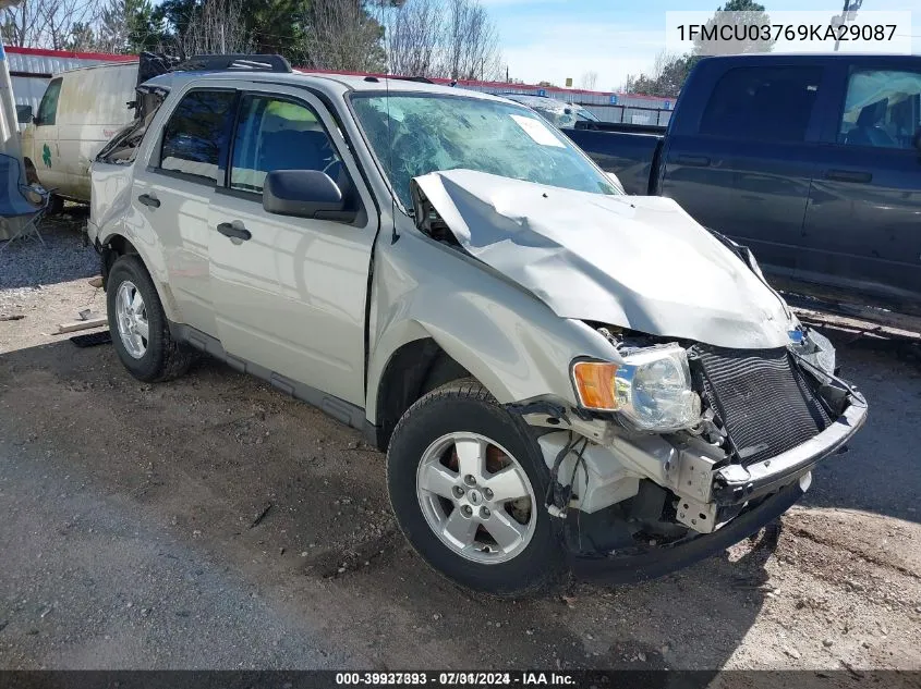 2009 Ford Escape Xlt VIN: 1FMCU03769KA29087 Lot: 39937393