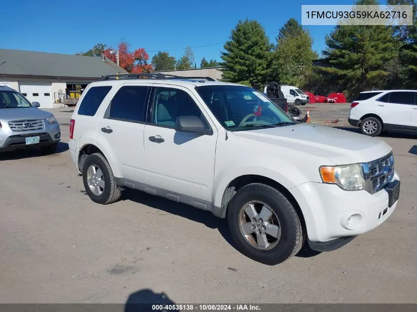 2009 Ford Escape Xlt VIN: 1FMCU93G59KA62716 Lot: 40535138