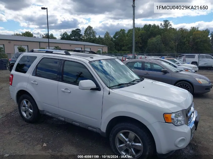 1FMCU04G29KA21650 2009 Ford Escape Limited