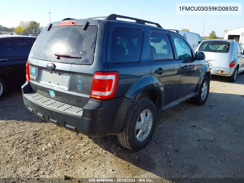 2009 Ford Escape Xlt VIN: 1FMCU03G59KD08532 Lot: 40566406