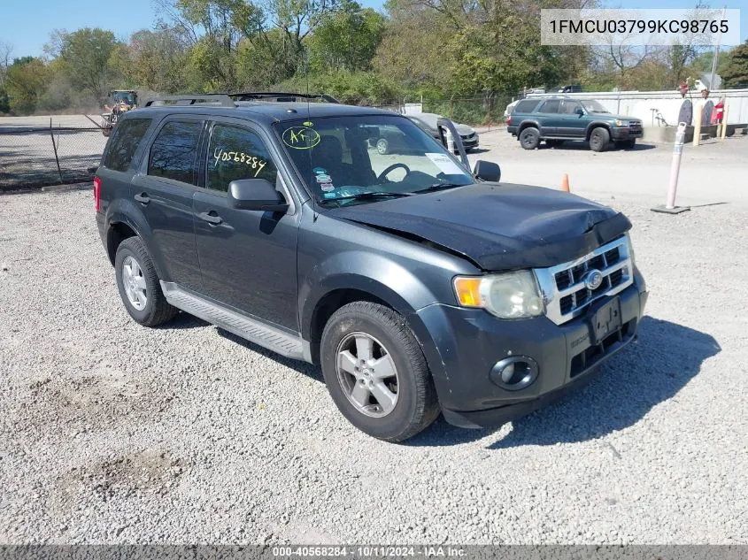 2009 Ford Escape Xlt VIN: 1FMCU03799KC98765 Lot: 40568284