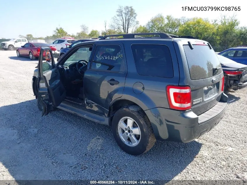 2009 Ford Escape Xlt VIN: 1FMCU03799KC98765 Lot: 40568284