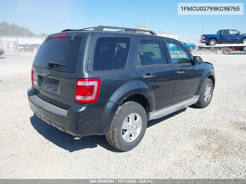 2009 Ford Escape Xlt VIN: 1FMCU03799KC98765 Lot: 40568284