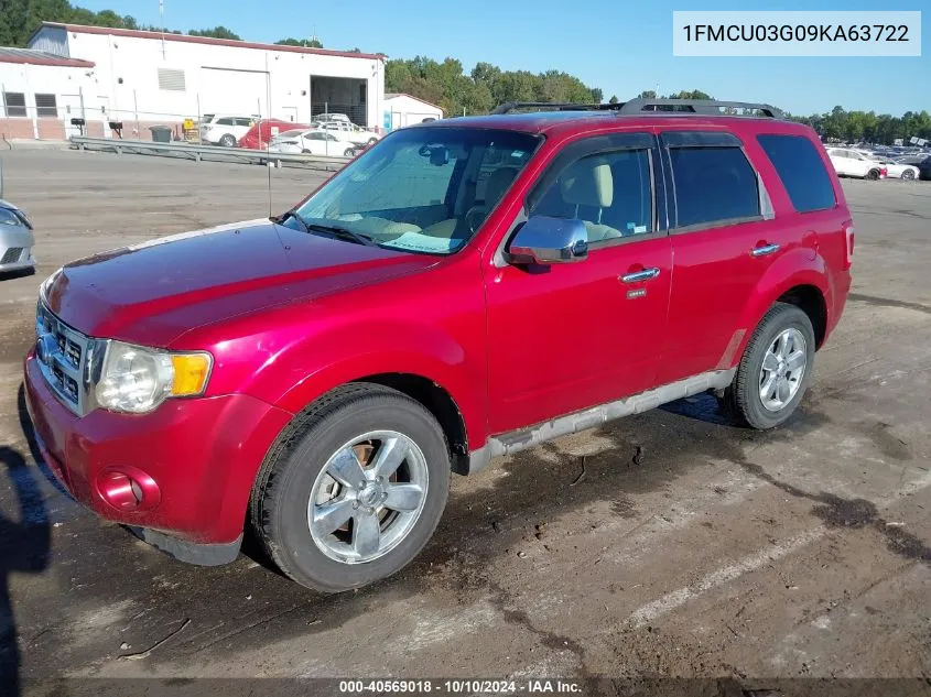 1FMCU03G09KA63722 2009 Ford Escape Xlt