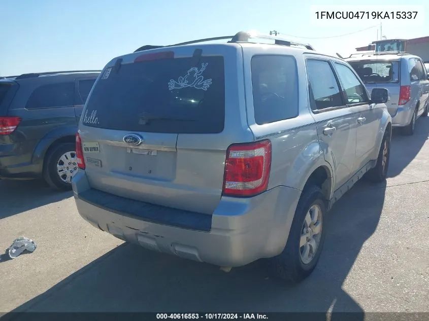 2009 Ford Escape Limited VIN: 1FMCU04719KA15337 Lot: 40616553