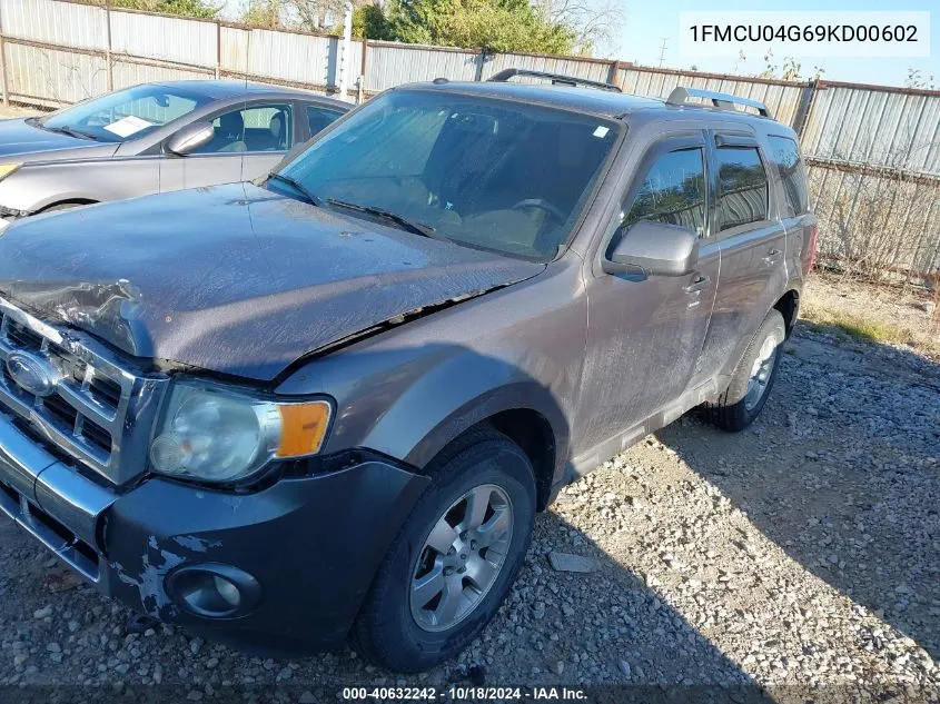 2009 Ford Escape Limited VIN: 1FMCU04G69KD00602 Lot: 40632242