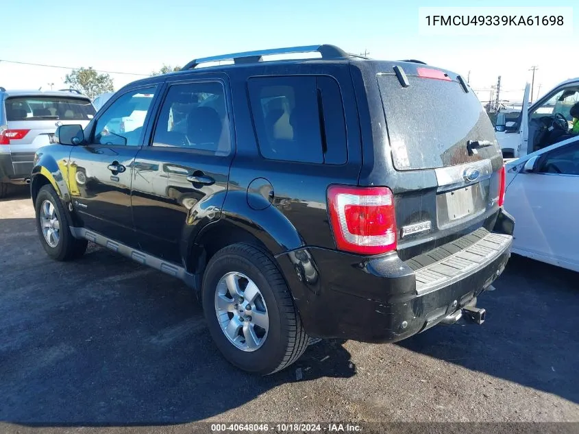 2009 Ford Escape Hybrid Limited VIN: 1FMCU49339KA61698 Lot: 40648046