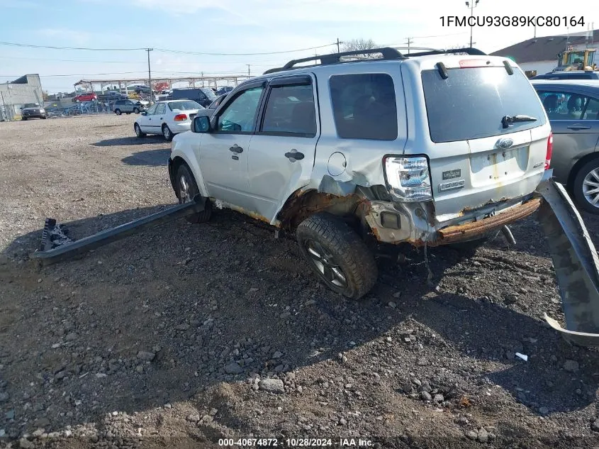 2009 Ford Escape Xlt VIN: 1FMCU93G89KC80164 Lot: 40674872