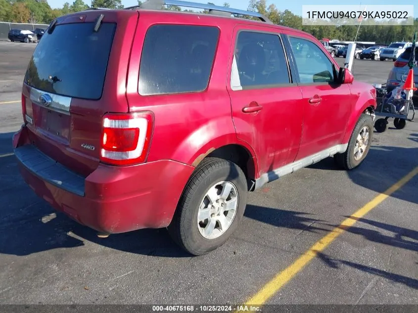 2009 Ford Escape Limited VIN: 1FMCU94G79KA95022 Lot: 40675168