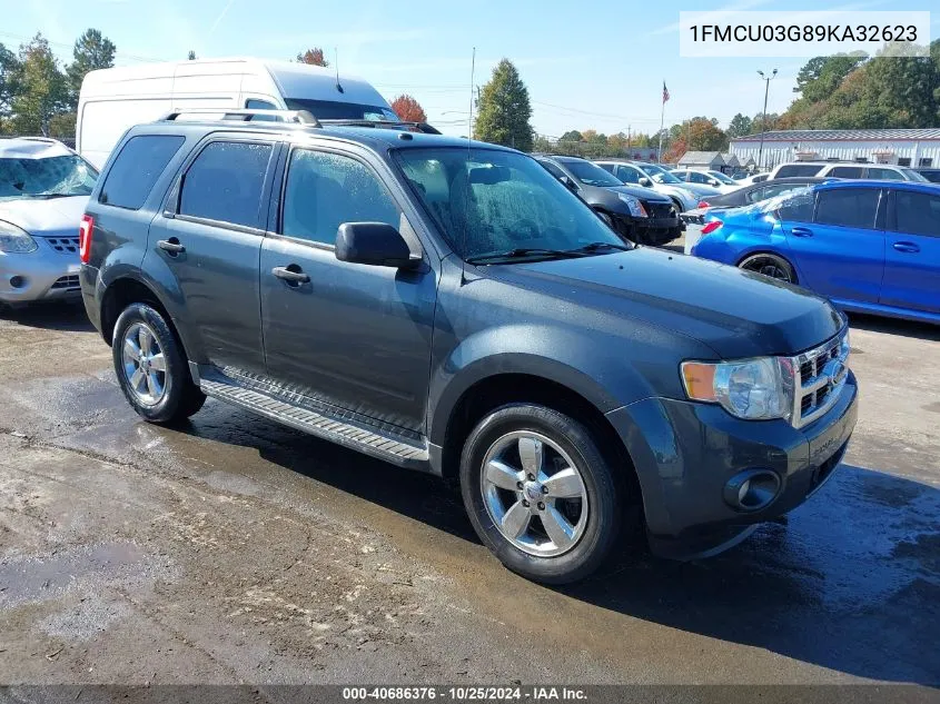 2009 Ford Escape Xlt VIN: 1FMCU03G89KA32623 Lot: 40686376