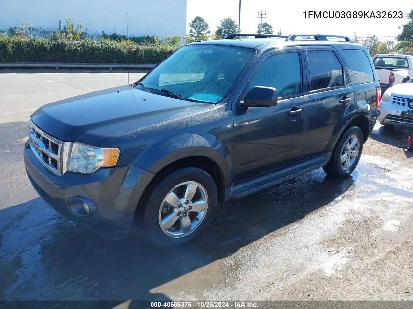 2009 Ford Escape Xlt VIN: 1FMCU03G89KA32623 Lot: 40686376