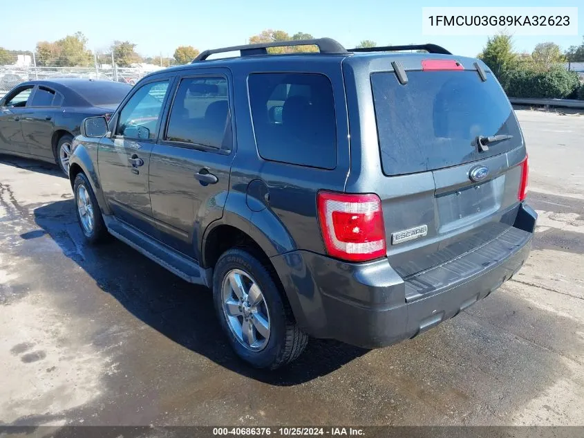 2009 Ford Escape Xlt VIN: 1FMCU03G89KA32623 Lot: 40686376