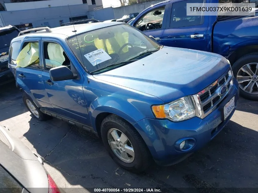 2009 Ford Escape Xlt VIN: 1FMCU037X9KD01639 Lot: 40700054