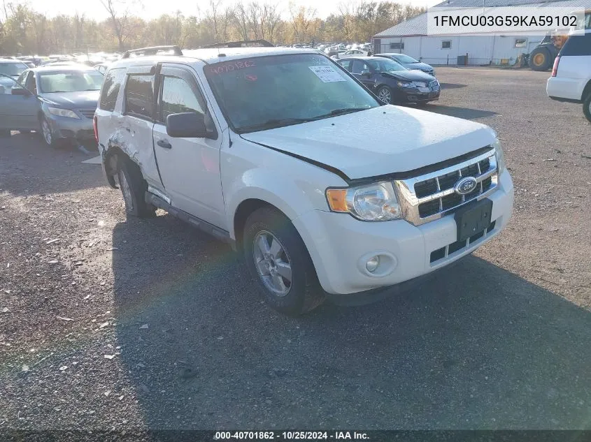 2009 Ford Escape Xlt VIN: 1FMCU03G59KA59102 Lot: 40701862