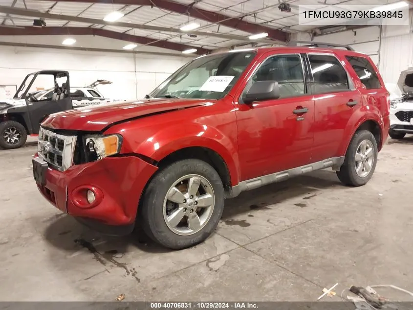 2009 Ford Escape Xlt VIN: 1FMCU93G79KB39845 Lot: 40706831