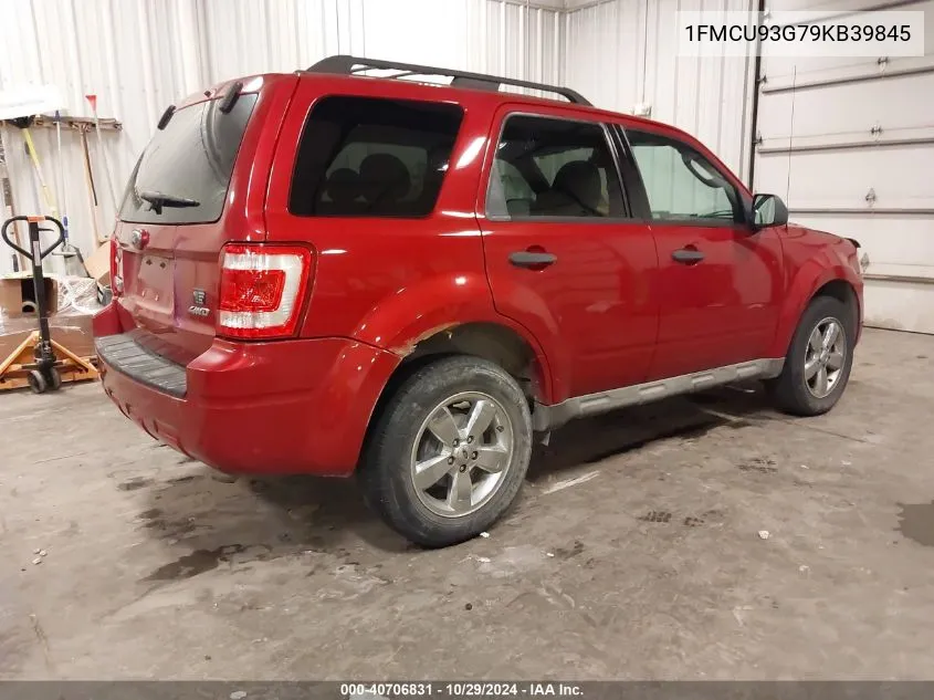 2009 Ford Escape Xlt VIN: 1FMCU93G79KB39845 Lot: 40706831