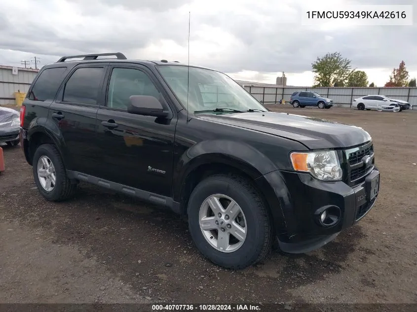 2009 Ford Escape Hybrid Limited VIN: 1FMCU59349KA42616 Lot: 40707736