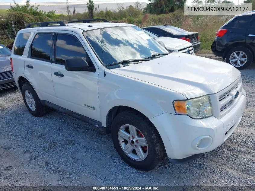 2009 Ford Escape Hybrid Limited VIN: 1FMCU493X9KA12174 Lot: 40734651