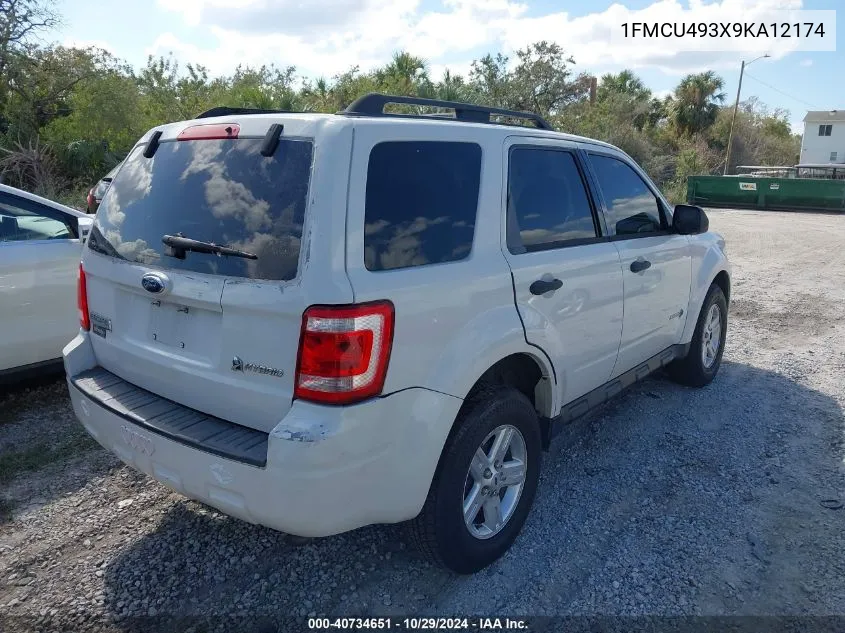 2009 Ford Escape Hybrid Limited VIN: 1FMCU493X9KA12174 Lot: 40734651