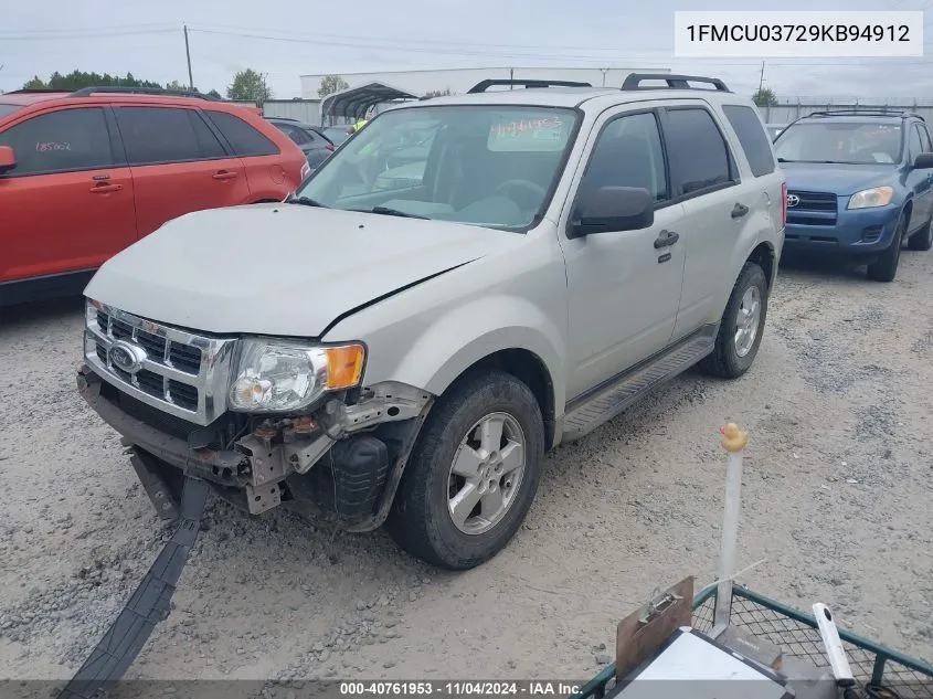 1FMCU03729KB94912 2009 Ford Escape Xlt