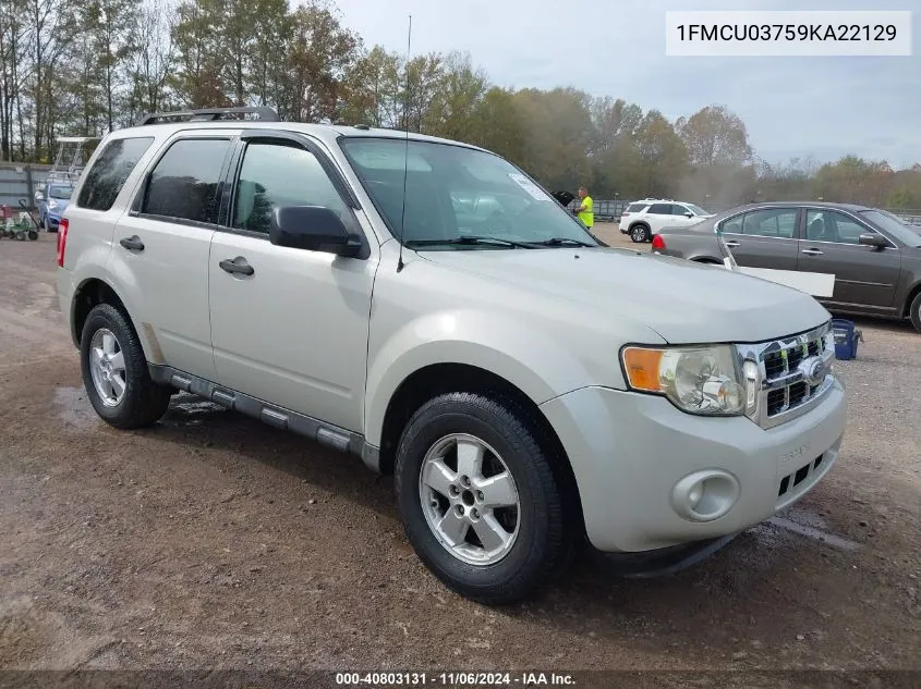 1FMCU03759KA22129 2009 Ford Escape Xlt