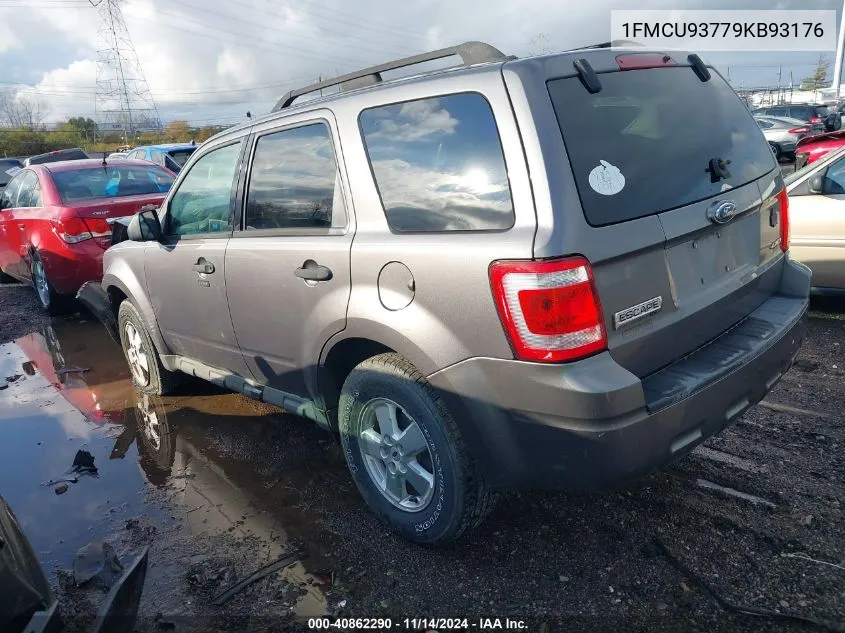 2009 Ford Escape Xlt VIN: 1FMCU93779KB93176 Lot: 40862290