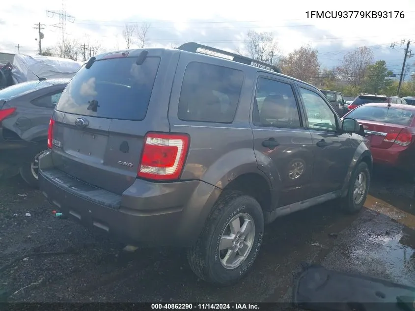 2009 Ford Escape Xlt VIN: 1FMCU93779KB93176 Lot: 40862290