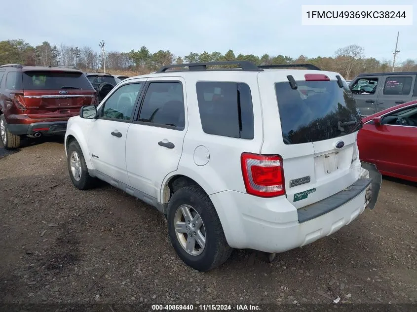 2009 Ford Escape Hybrid Limited VIN: 1FMCU49369KC38244 Lot: 40869440