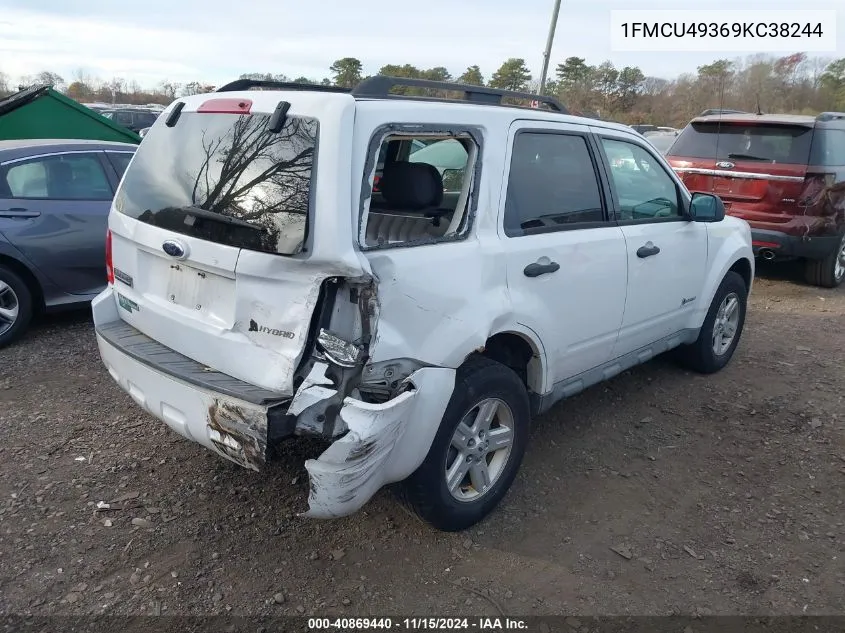 2009 Ford Escape Hybrid Limited VIN: 1FMCU49369KC38244 Lot: 40869440