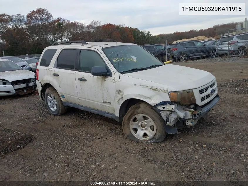 2009 Ford Escape Hybrid Limited VIN: 1FMCU59329KA11915 Lot: 40882148