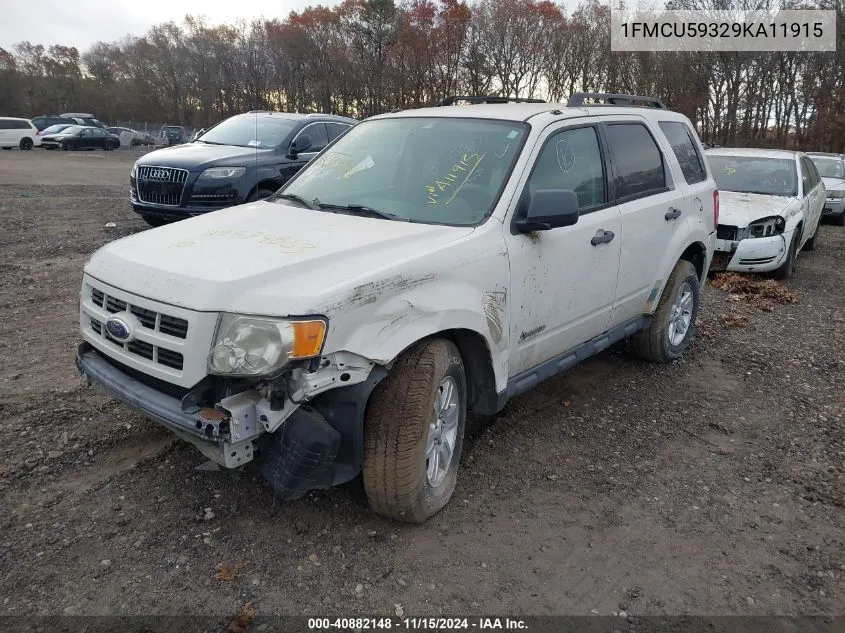 2009 Ford Escape Hybrid Limited VIN: 1FMCU59329KA11915 Lot: 40882148