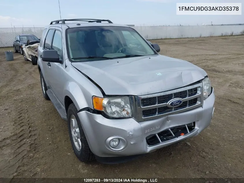 2010 Ford Escape VIN: 1FMCU9DG3AKD35378 Lot: 12097283