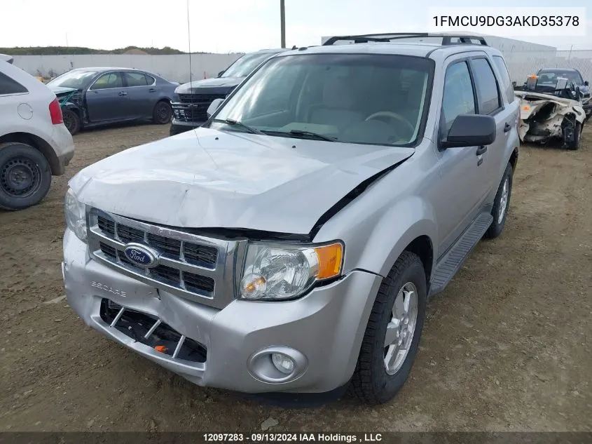 2010 Ford Escape VIN: 1FMCU9DG3AKD35378 Lot: 12097283