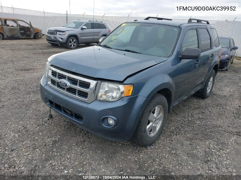 2010 Ford Escape Xlt VIN: 1FMCU9DG0AKC39952 Lot: 12120873