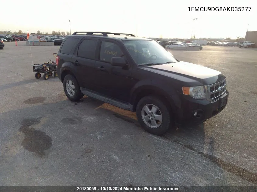 2010 Ford Escape Limited V6 VIN: 1FMCU9DG8AKD35277 Lot: 20180059