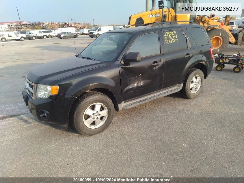 2010 Ford Escape Limited V6 VIN: 1FMCU9DG8AKD35277 Lot: 20180059