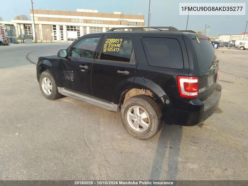 2010 Ford Escape Limited V6 VIN: 1FMCU9DG8AKD35277 Lot: 20180059