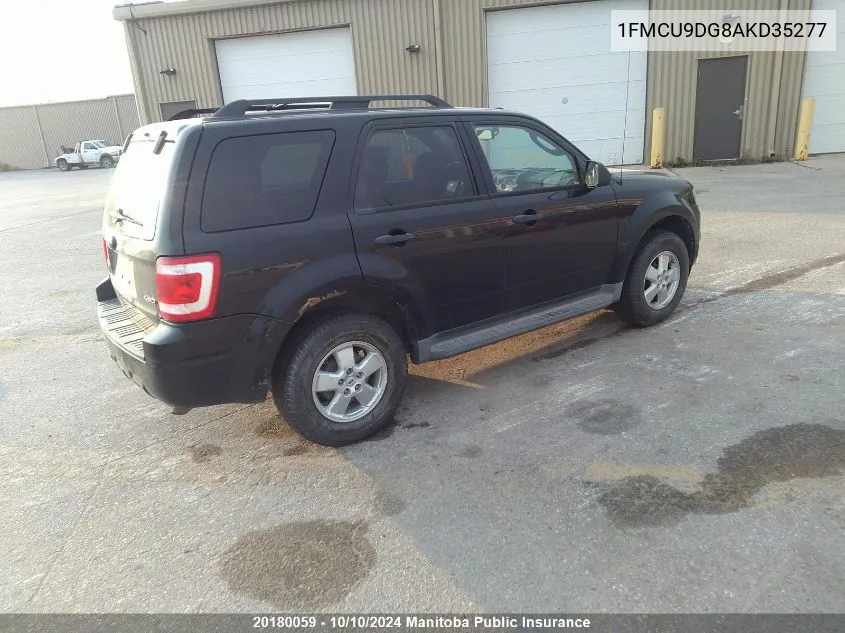 2010 Ford Escape Limited V6 VIN: 1FMCU9DG8AKD35277 Lot: 20180059