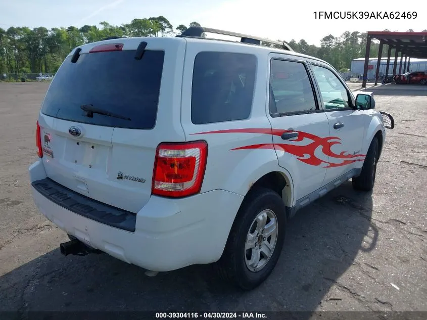 2010 Ford Escape Hybrid Limited VIN: 1FMCU5K39AKA62469 Lot: 39304116